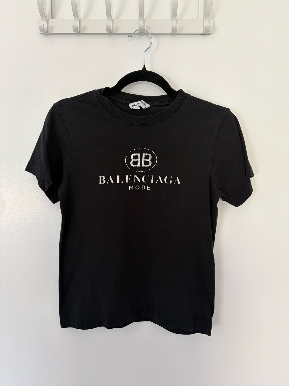 Balenciaga Black Logo Crewneck Tee